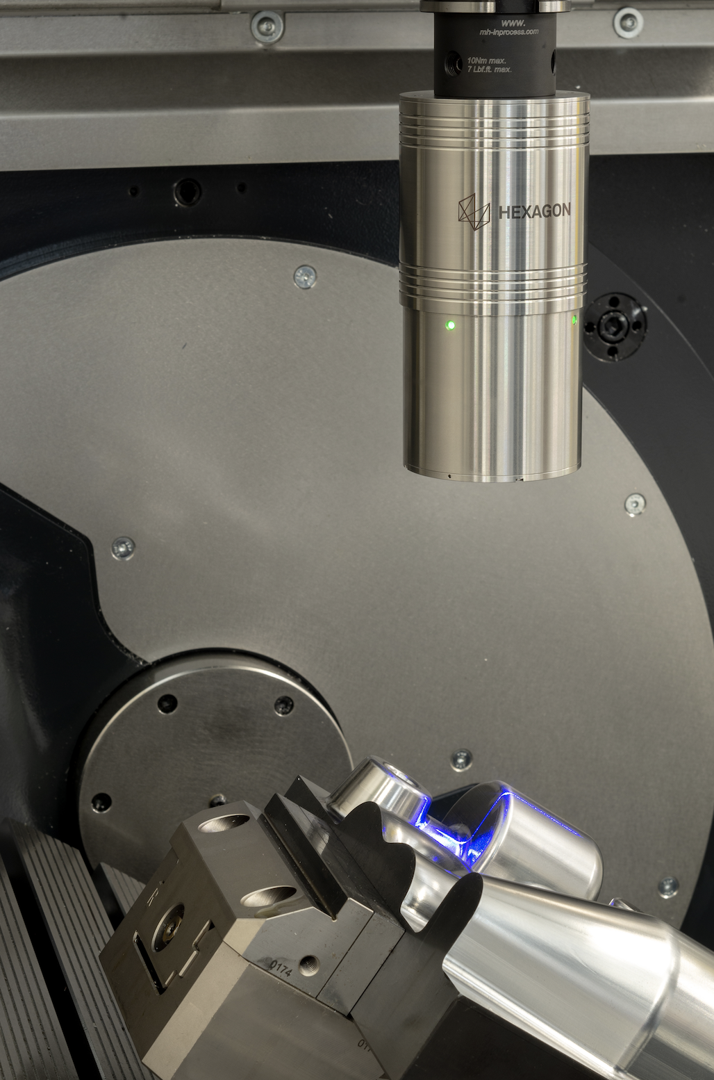 The m&amp;h LS-R-4.8 can capture around 40,000 measurement points a second and securely transmit data to the receiver, which enables operators to change the sensor automatically without manual intervention. (Image courtesy of Hexagon)